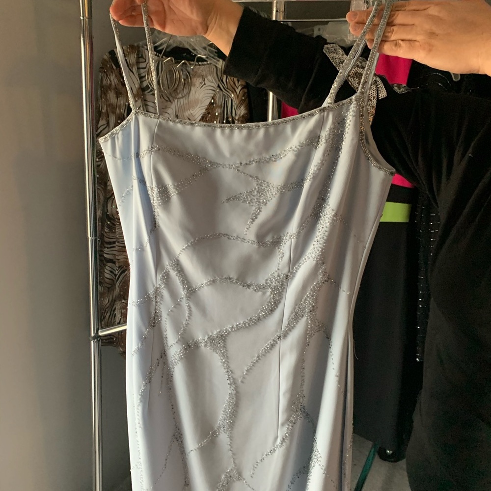 Baby blue prom dress
